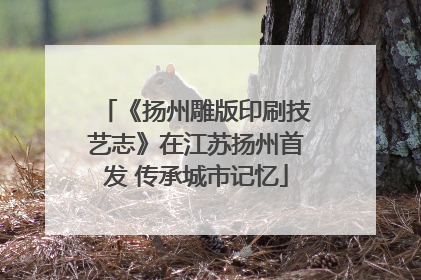 《扬州雕版印刷技艺志》在江苏扬州首发 传承城市记忆