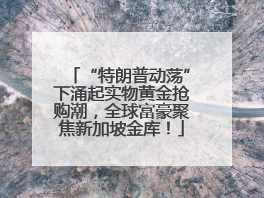 “特朗普动荡”下涌起实物黄金抢购潮，全球富豪聚焦新加坡金库！