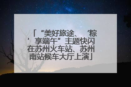 “美好旅途、‘粽’享端午”主题快闪在苏州火车站、苏州南站候车大厅上演