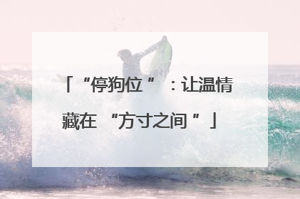 “停狗位 ”：让温情藏在 “方寸之间 ”