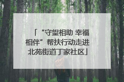 “守望相助 幸福相伴”帮扶行动走进北苑街道丁家社区