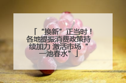 “换新”正当时！各地提振消费政策持续加力 激活市场“一池春水”