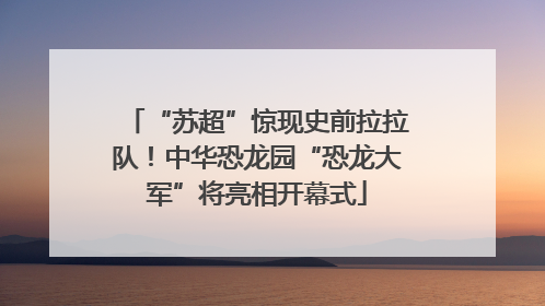 “苏超”惊现史前拉拉队！中华恐龙园“恐龙大军”将亮相开幕式