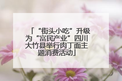 “街头小吃”升级为“富民产业”四川大竹县举行肉丁面主题消费活动
