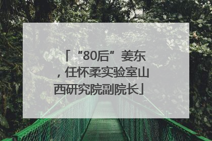 “80后”姜东，任怀柔实验室山西研究院副院长