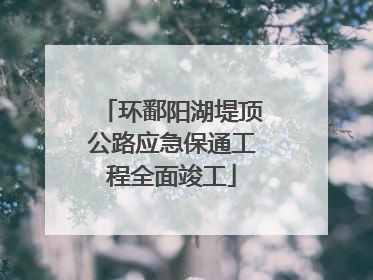 环鄱阳湖堤顶公路应急保通工程全面竣工