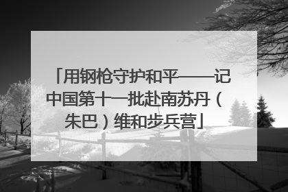 用钢枪守护和平——记中国第十一批赴南苏丹（朱巴）维和步兵营