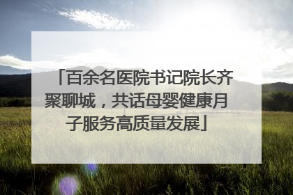 百余名医院书记院长齐聚聊城，共话母婴健康月子服务高质量发展