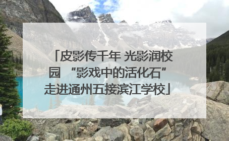皮影传千年 光影润校园 “影戏中的活化石”走进通州五接滨江学校