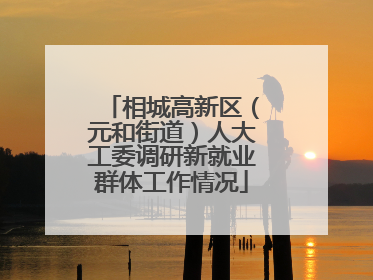 相城高新区（元和街道）人大工委调研新就业群体工作情况