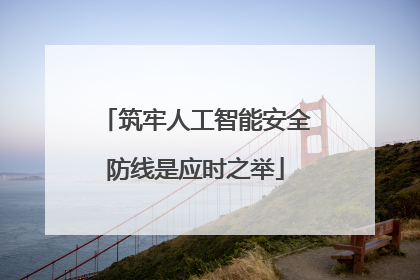 筑牢人工智能安全防线是应时之举