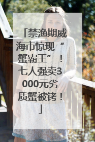 禁渔期威海市惊现“蟹霸王”！七人强卖3000元劣质蟹被铐！