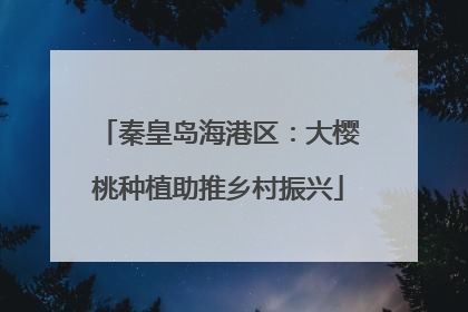 秦皇岛海港区：大樱桃种植助推乡村振兴
