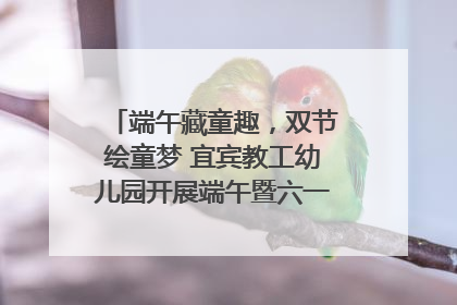 端午藏童趣，双节绘童梦 宜宾教工幼儿园开展端午暨六一亲子游园活动