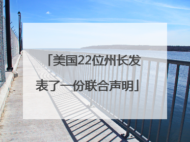 美国22位州长发表了一份联合声明