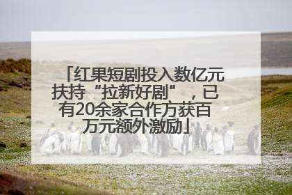 红果短剧投入数亿元扶持“拉新好剧”，已有20余家合作方获百万元额外激励