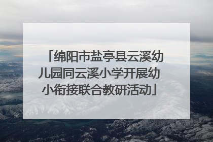 绵阳市盐亭县云溪幼儿园同云溪小学开展幼小衔接联合教研活动
