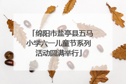 绵阳市盐亭县五马小学六一儿童节系列活动圆满举行