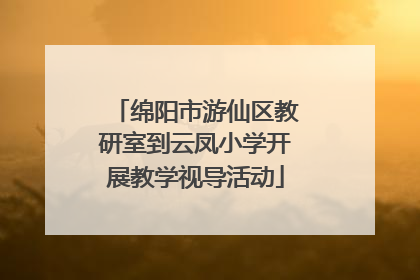 绵阳市游仙区教研室到云凤小学开展教学视导活动