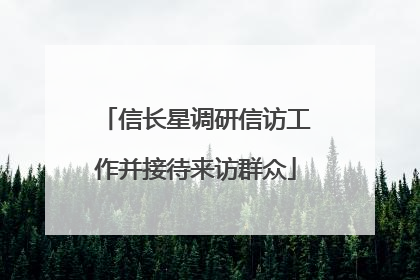 信长星调研信访工作并接待来访群众