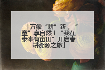 万象“耕”新，“童”享自然！“我在泰来有亩田”开启春耕溯源之旅