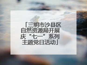 三明市沙县区自然资源局开展庆“七一”系列主题党日活动