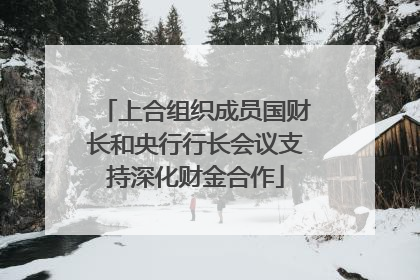 上合组织成员国财长和央行行长会议支持深化财金合作