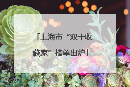 上海市“双十收藏家”榜单出炉