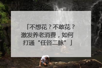 不想花？不敢花？激发养老消费，如何打通“任督二脉”
