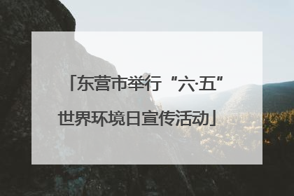 东营市举行“六·五”世界环境日宣传活动