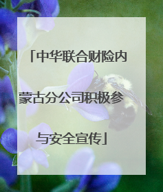 中华联合财险内蒙古分公司积极参与安全宣传