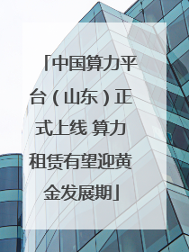 中国算力平台（山东）正式上线 算力租赁有望迎黄金发展期