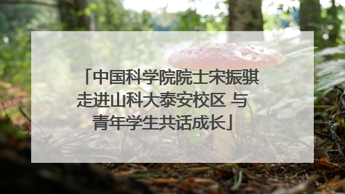 中国科学院院士宋振骐走进山科大泰安校区 与青年学生共话成长