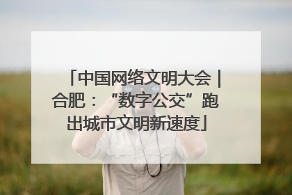 中国网络文明大会｜合肥：“数字公交”跑出城市文明新速度