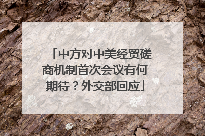 中方对中美经贸磋商机制首次会议有何期待？外交部回应