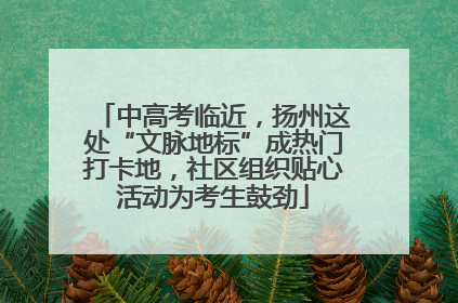 中高考临近，扬州这处“文脉地标”成热门打卡地，社区组织贴心活动为考生鼓劲