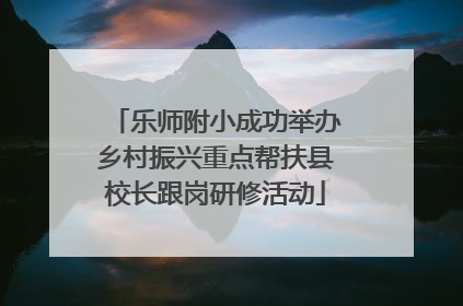 乐师附小成功举办乡村振兴重点帮扶县校长跟岗研修活动