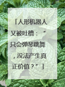 人形机器人又被吐槽：“只会弹琴跳舞，没法产生真正价值？”