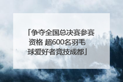 争夺全国总决赛参赛资格 超600名羽毛球爱好者竞技成都