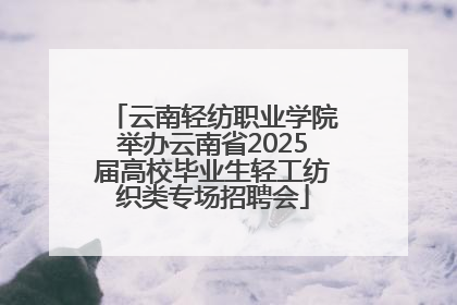 云南轻纺职业学院举办云南省2025届高校毕业生轻工纺织类专场招聘会
