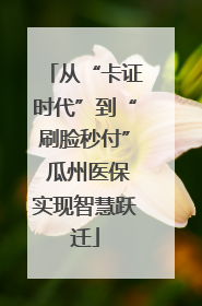 从“卡证时代”到“刷脸秒付” 瓜州医保实现智慧跃迁