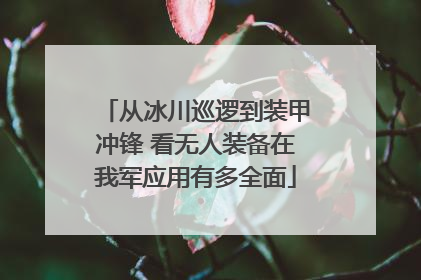 从冰川巡逻到装甲冲锋 看无人装备在我军应用有多全面