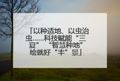 以种适地、以虫治虫……科技赋能“三夏” “智慧种地”绘就好“丰”景