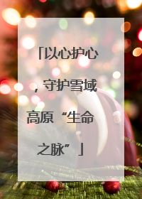 以心护心，守护雪域高原“生命之脉”
