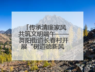 传承清廉家风 共筑文明端午——舞阳街道长春村开展“树道德新风 扬端午文化”主题活动