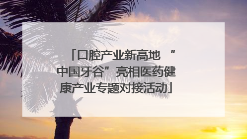 口腔产业新高地 “中国牙谷”亮相医药健康产业专题对接活动