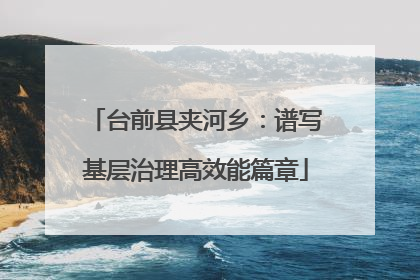 台前县夹河乡：谱写基层治理高效能篇章