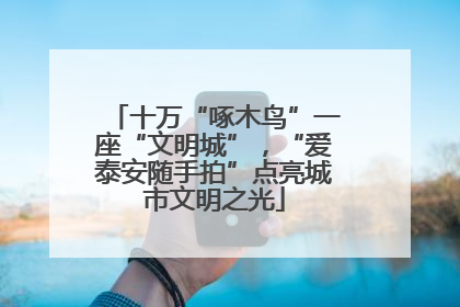 十万“啄木鸟”一座“文明城”，“爱泰安随手拍”点亮城市文明之光