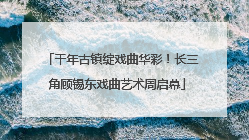 千年古镇绽戏曲华彩！长三角顾锡东戏曲艺术周启幕