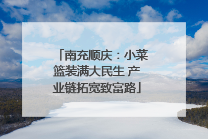南充顺庆：小菜篮装满大民生 产业链拓宽致富路